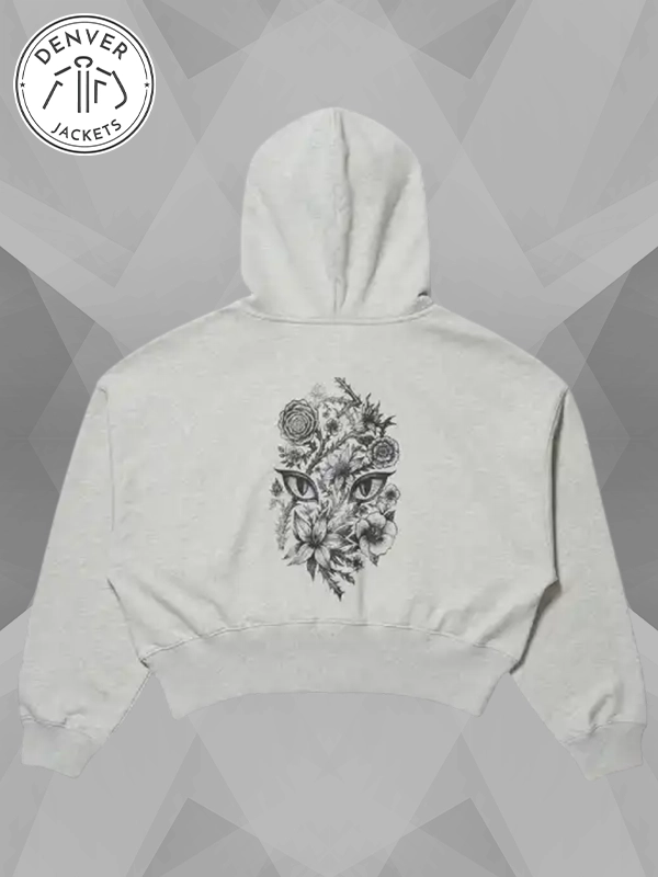 Katseye Yoonchae Full Zip Hoodie Grey