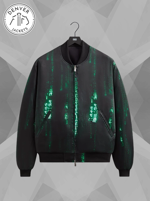 Kith for The Matrix Vance Satin Bomber Jacket Black