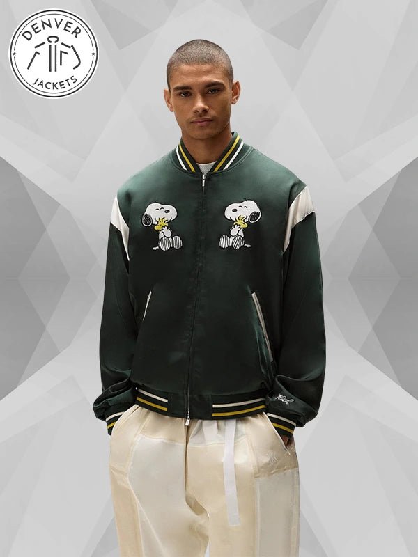 Kith for Peanuts Souvenir Bomber Jacket green