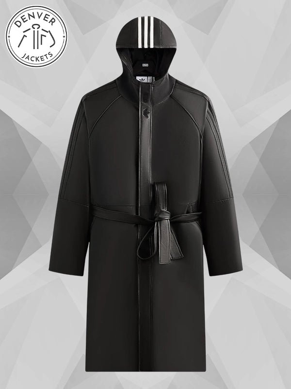 Kith x Adidas Leather Coat Black