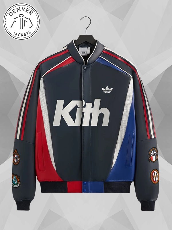 Kith x Adidas Leather Jacket Blue