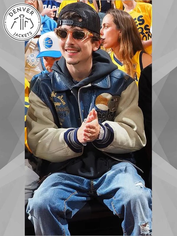Knicks Game Timothee Chalamet Vintage Avirex Leather varsity Jacket
