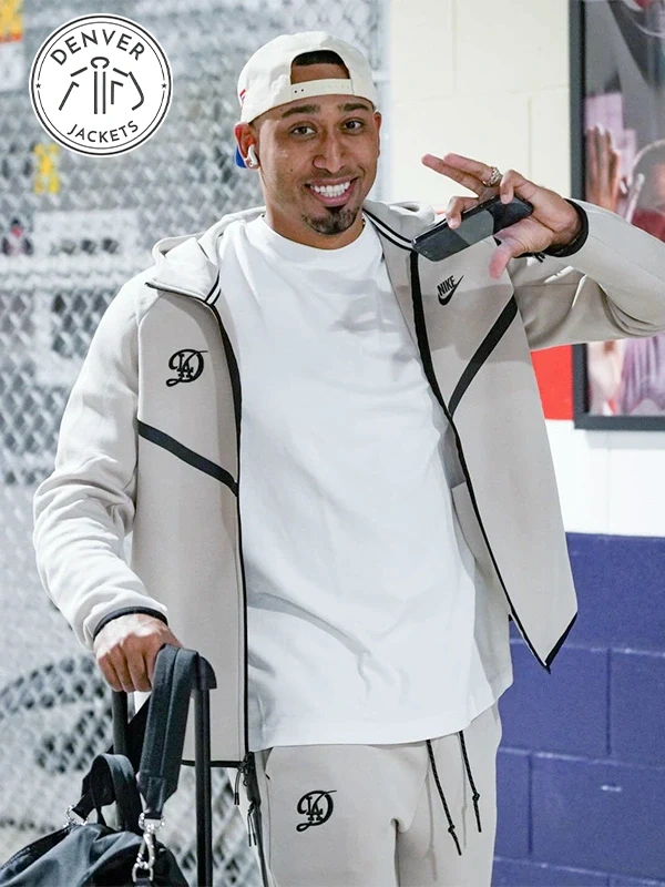 LA Dodgers Unisex Grey Tech Fleece Windrunner Hooded Jacket