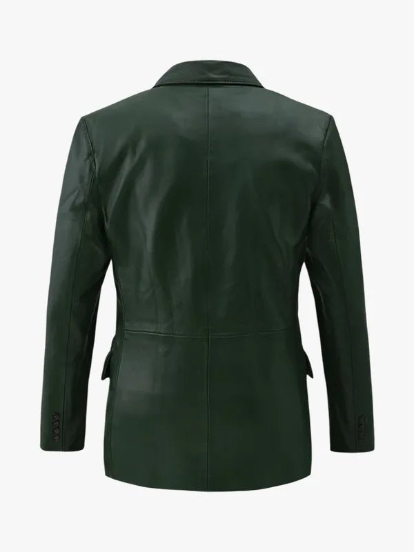 Leather Blazer Green Vintage