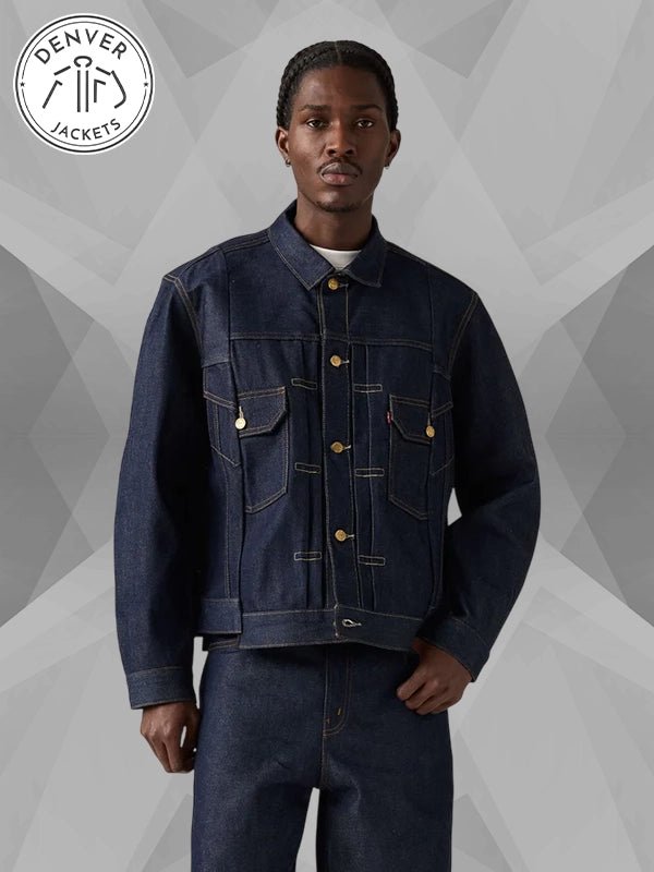 Levi s x sacai Men s Denim Jacket Dark Blue