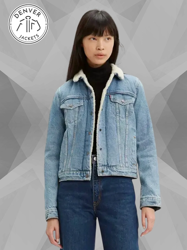 Levis Womens Original Sherpa Denim Trucker Jacket