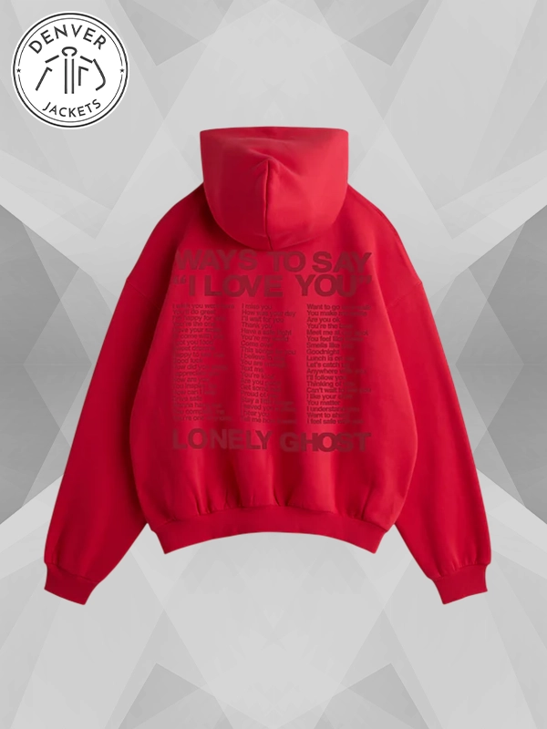 Lonely Ghost I Love You Say It Back Hoodie Red