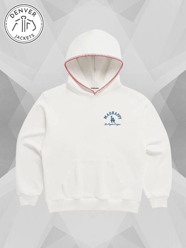 Madhappy Dodgers Fleece Hoodie White