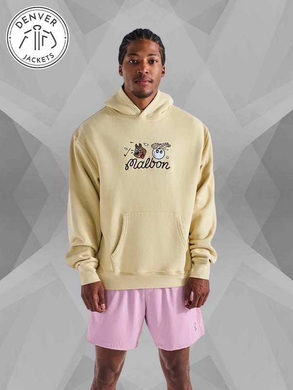 Malbon Golf Two Man Scramble Hoodie Light Khaki