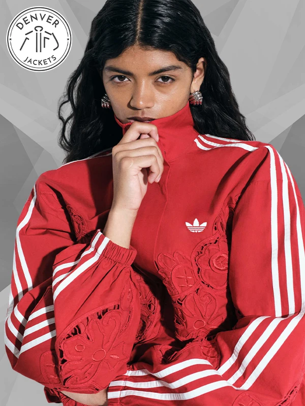 Men adidas asos oversized cutwork track jacket in red