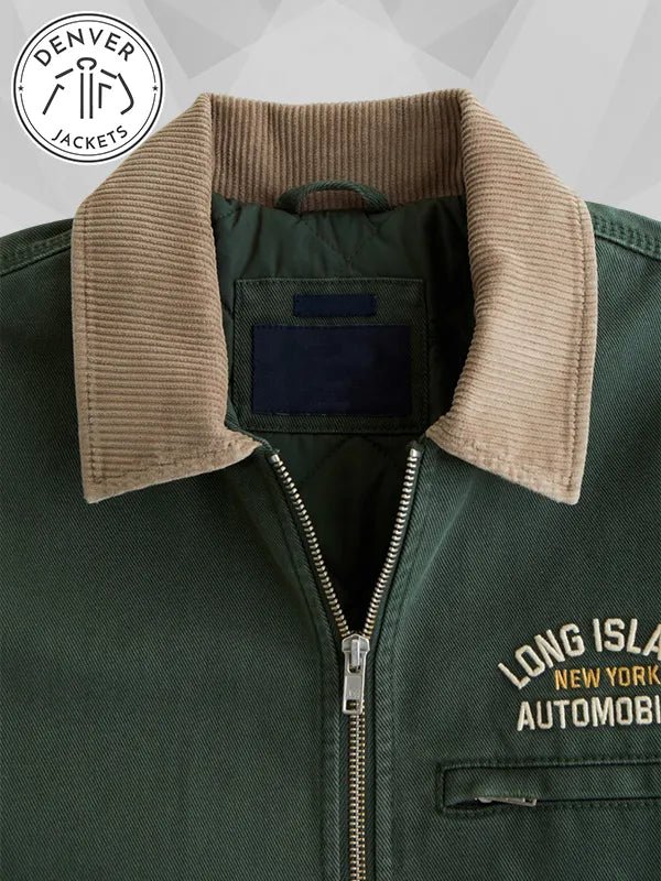 Men Cropped Zip Workwear Jacket Abercrombie