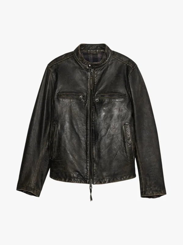 Men’s Banana Black Republic Biker Leather Jacket