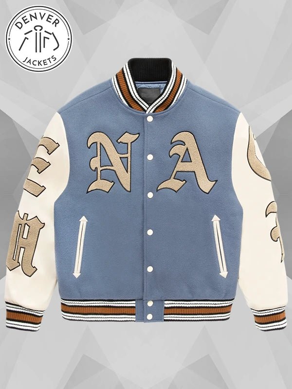 Menace God Willing Varsity Jacket Blue