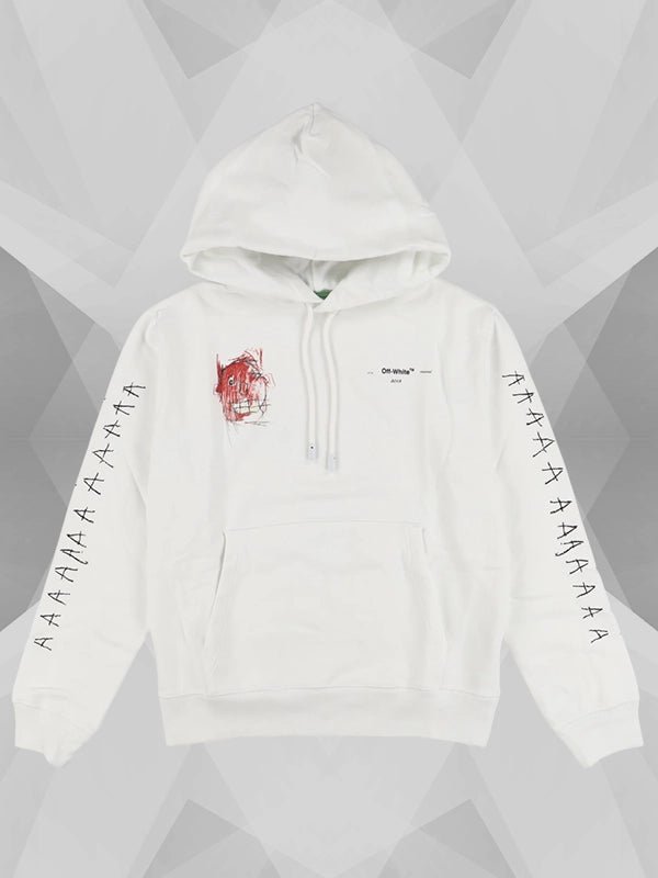 Mens Off White Basquiat Graphic Hoodie