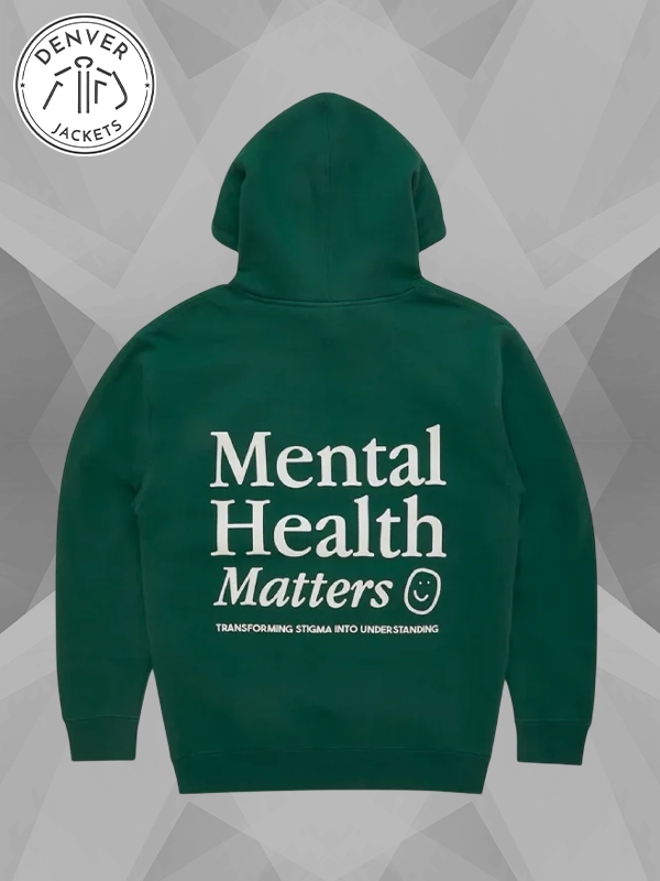Mental Health Matters Hoodie Forest Green