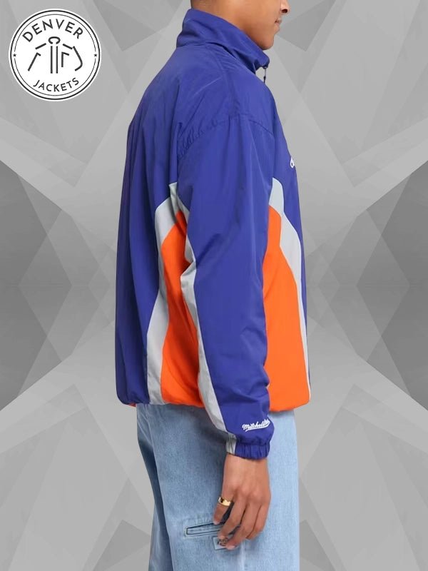 Mitchell Ness Knicks Blue Orange Track Jacket