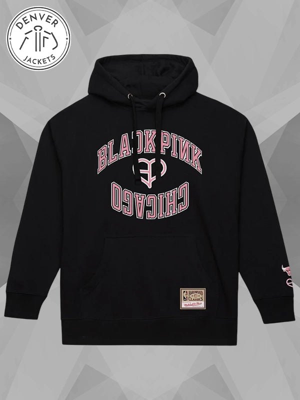 Mitchell Ness X Blackpink Bulls Hoodie Black