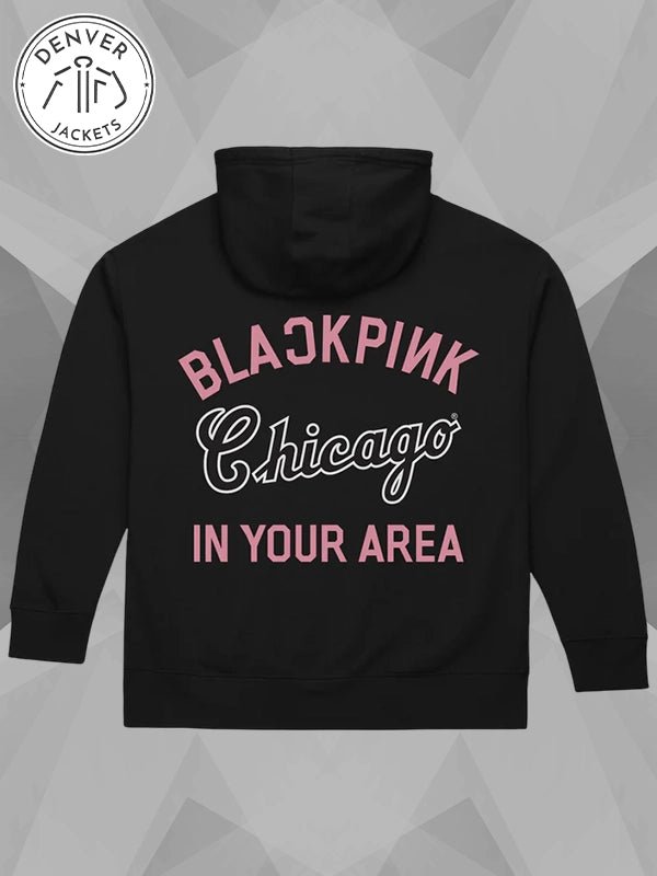 Mitchell and Ness X Blackpink White Sox Hoodie Black