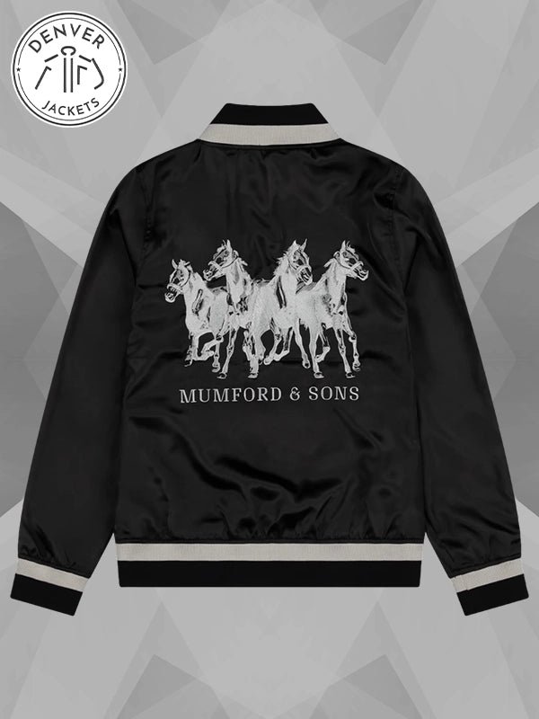 Mumford and Sons Black Horses Bomber Jacket