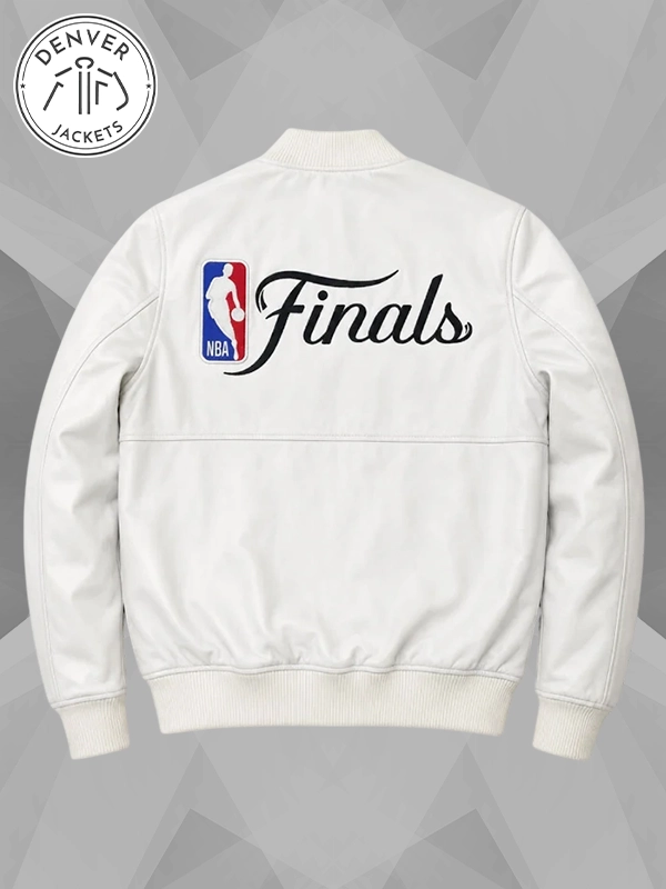 NBA Finals Leather Jacket White