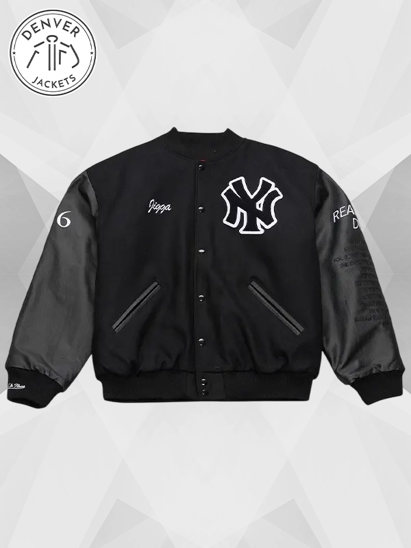 NY Yankees x Jay-Z Reasonable Doubt Black Varsity Jacket