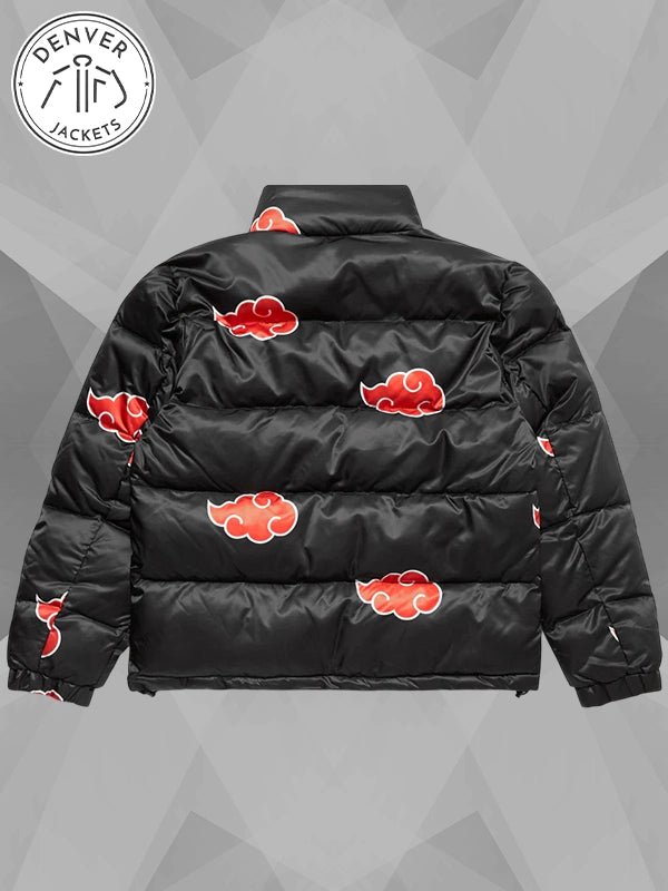 Naruto Akatsuki Puffer Jacket Black