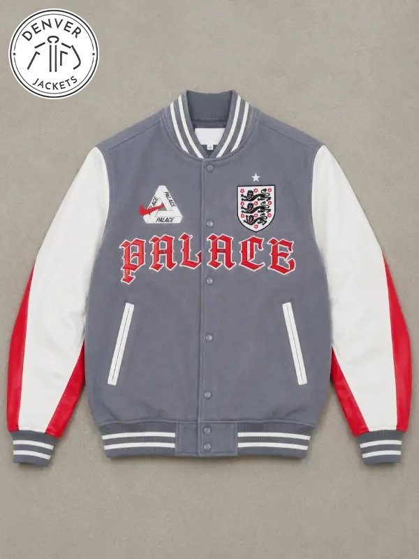 Nike England x Palace Varsity Jacket Grey