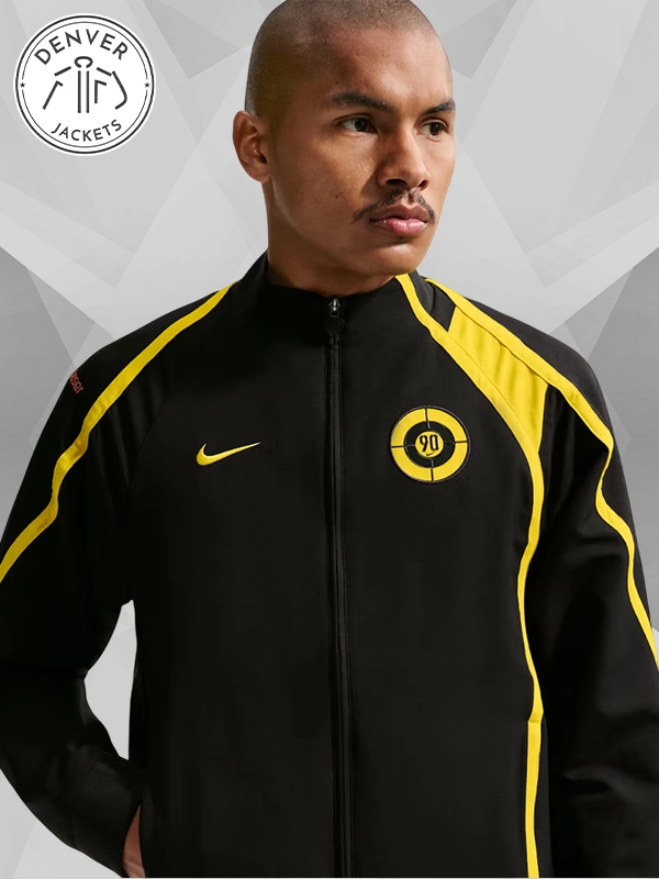 Nike Total 90 Laser Woven Track Jacket In Black