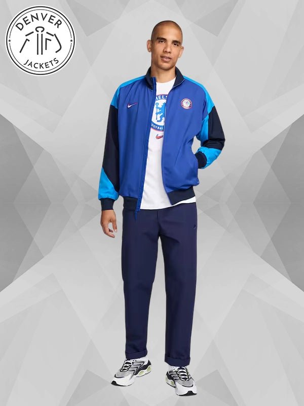 Nike Chelsea F C Anthem Jacket Blue