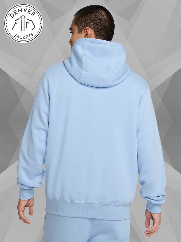 Nike Ja Morant Men s Fleece Basketball Hoodie Blue