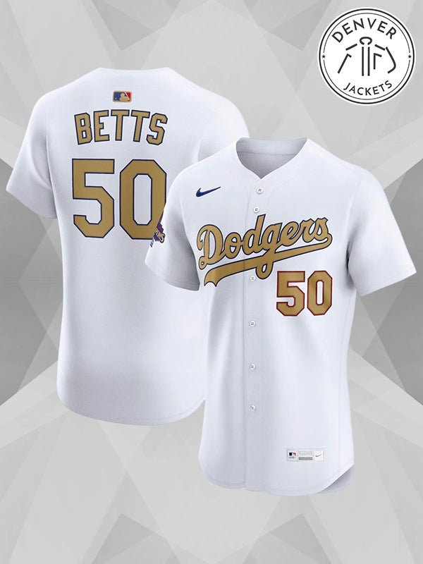 Nike Los Angeles Dodgers Mookie Betts Gold Collection Jersey