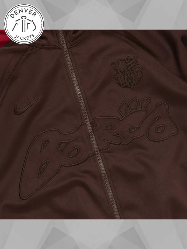 Nike X Barca FC Barcelona Brown Retro Zip Anthem Track Jacket