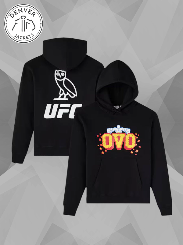 OVO x UFC Flame Logo Hoodie