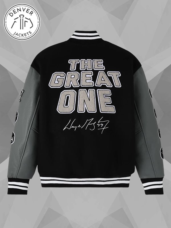 OVO Gretzky The Great One Varsity Jacket Black