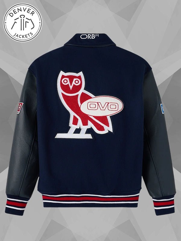 OVO x Oracle Red Bull Racing Varsity Jacket Navy