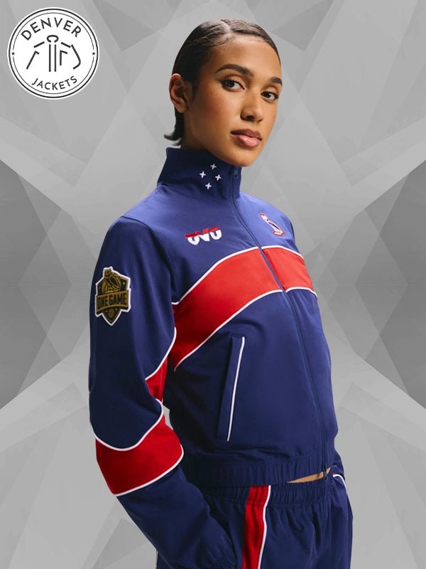 October s Very Own x Wnba Indiana Fever Navy Blue Track Jacket