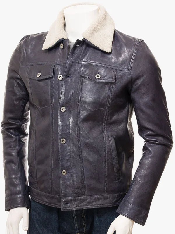PARRACOMBE Men's Navy Trucker Jacket