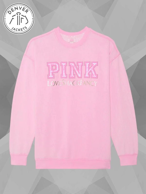 PINK x LoveShackFancy Crew Sweatshirt Pink