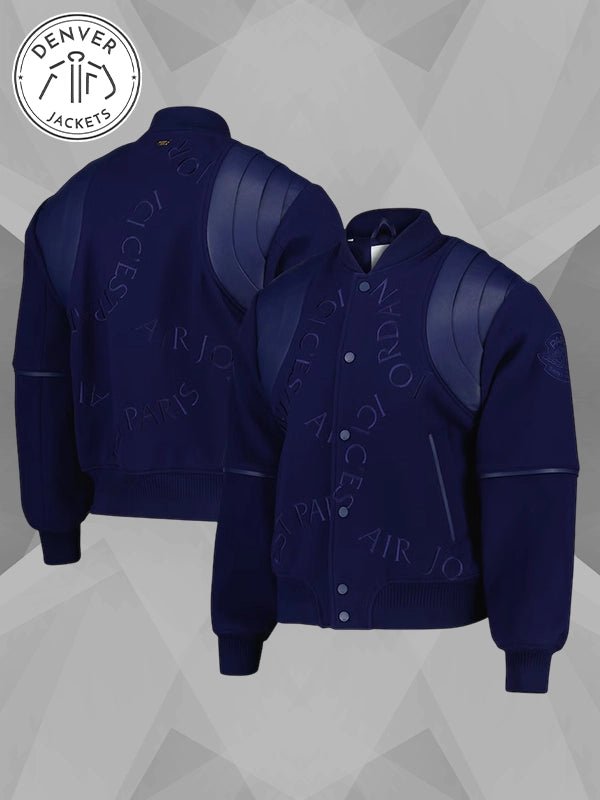 PSG x Jordan Wings Varsity Jacket Blue