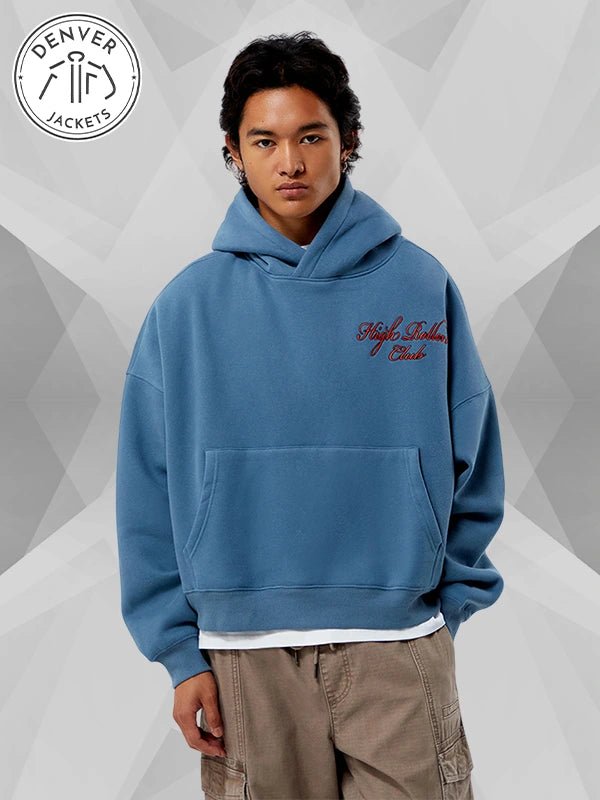 PacSun High Rollers Club Cropped Hoodie Blue