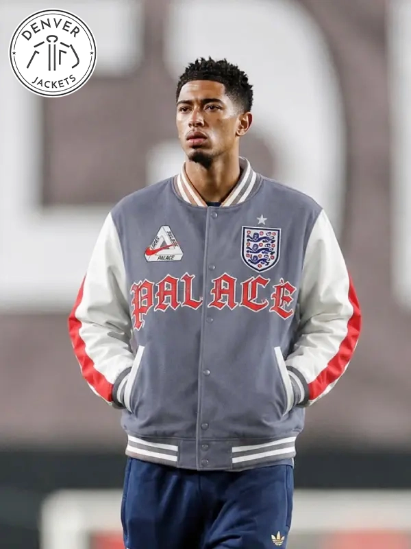 Palace Nike England Varsity Jacket Grey