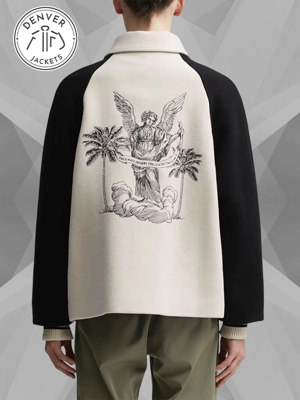 Palm Angels University Black White Jacket