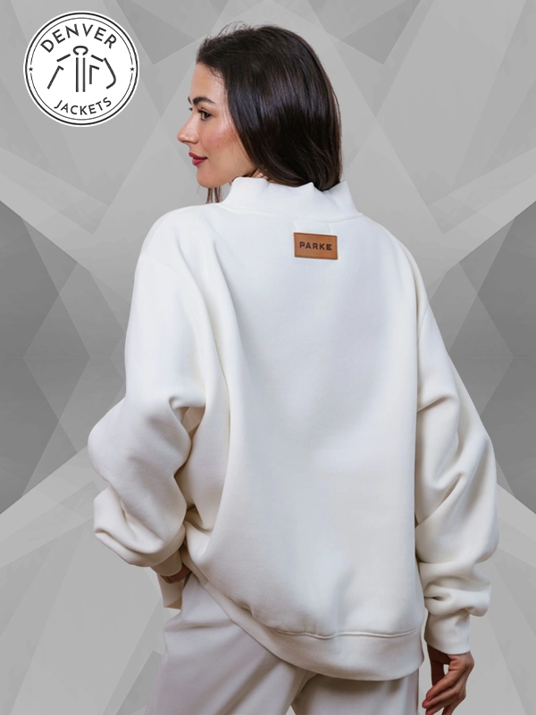 Parke Bridal Classic Mockneck Sweatshirt Off-White