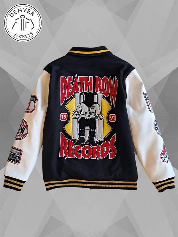 Patched Death Row Records Varsity Jacket