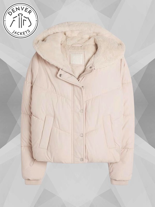 Pink Hollister Puffer Jacket