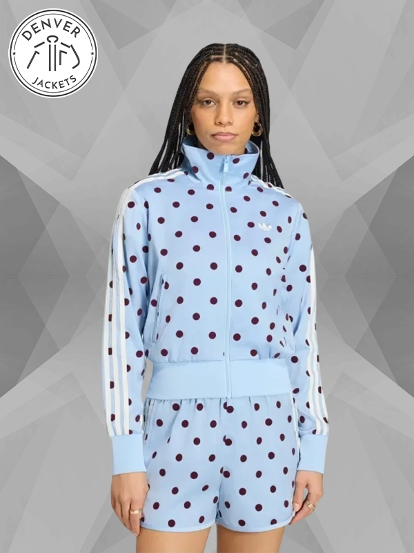 Polka Blue Dots Adidas Jacket