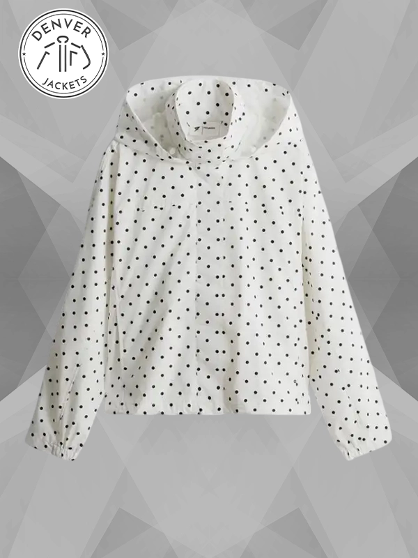 Primark Polka Dot Active Running Jacket White