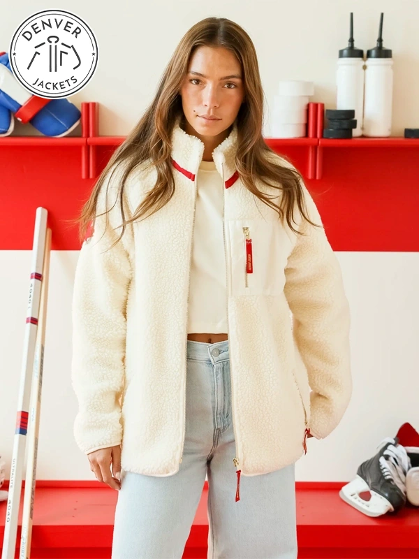 Province of Canada x Heated Rivalry White Fleece Jacket