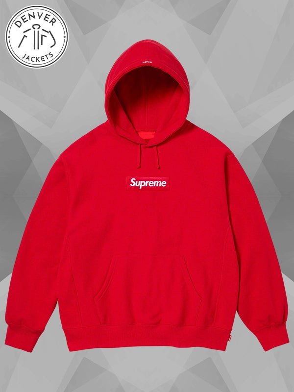 Red Supreme Box Logo Hoodie
