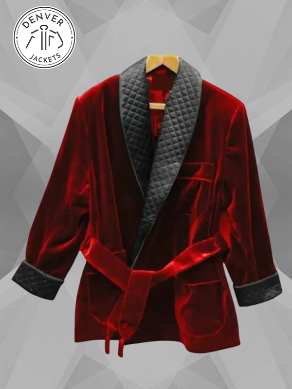 Roselli Smoking Velvet Jacket Red